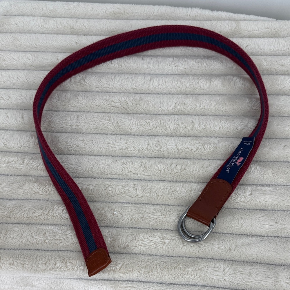 Vineyard Vines Boys Red and Blue Belt size medium